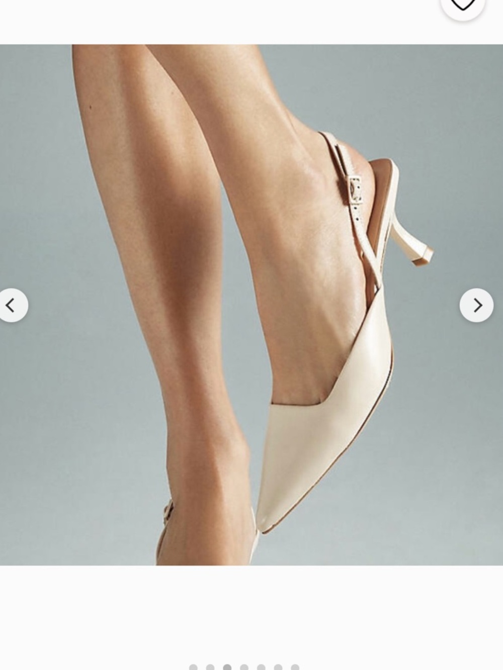 Guilhermina neutral slingback kitten heel - Picture 3 of 6